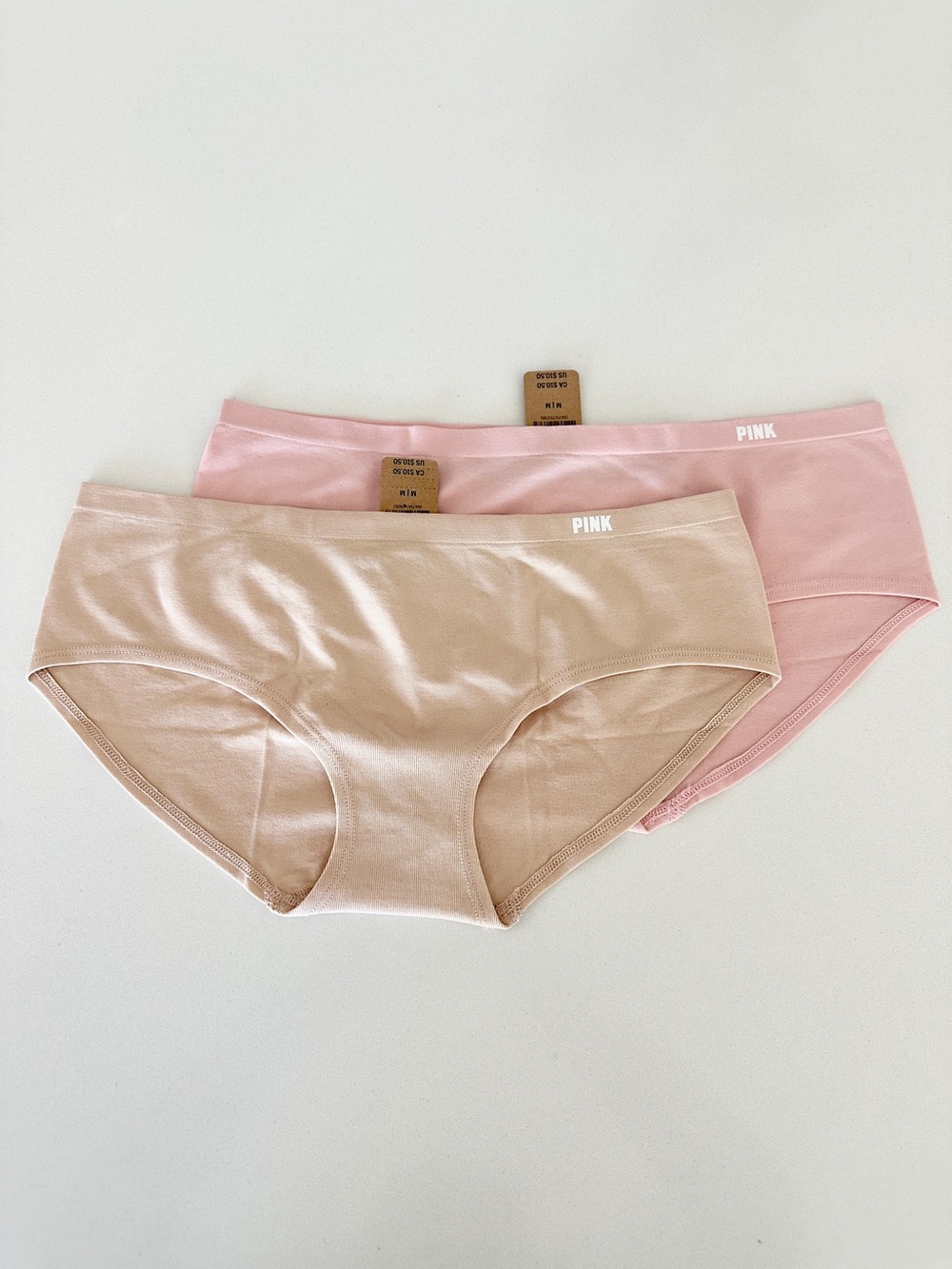 *Lot of 2* Victoria's Secret PINK Logo Hiphugger Hipster Panties Medium NWT - Picture 2 of 4